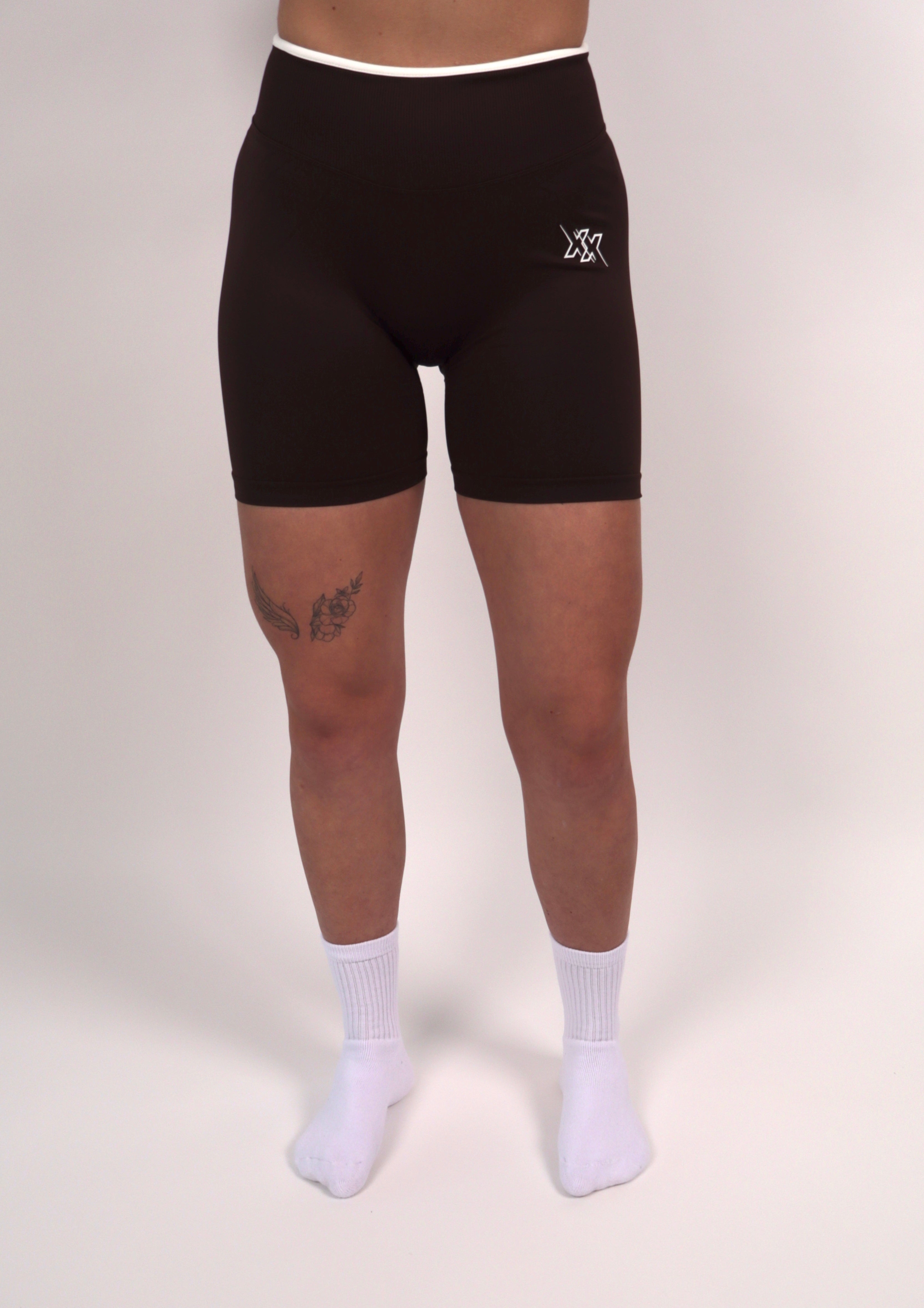 Contourline Scrunch Shorts – Mocha Brown