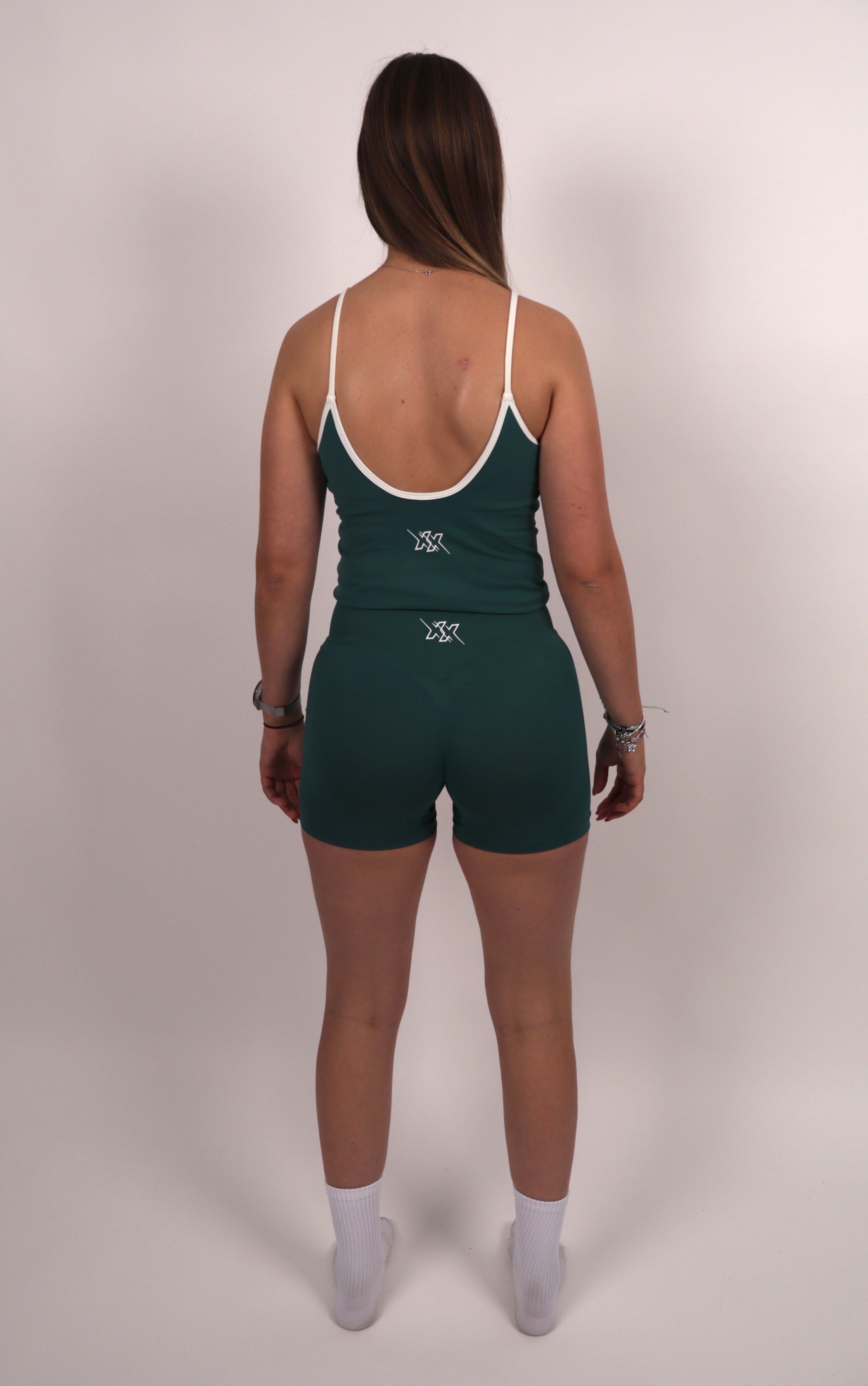 Contourline Shape Top – Petrol Green