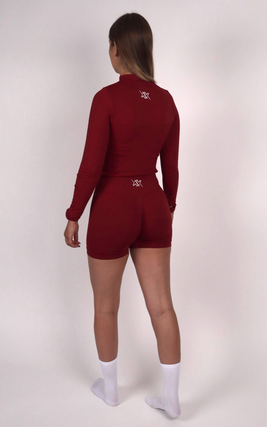 Sculpt Shorts – Wine Red